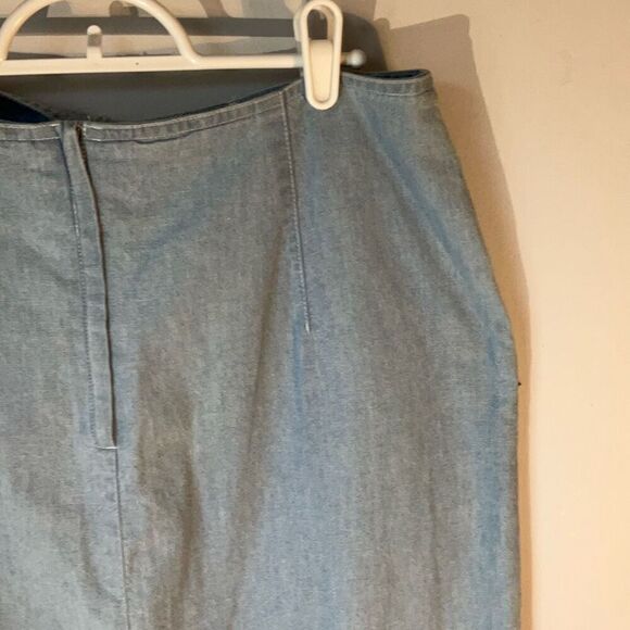 Deadstock Vintage ‘91 Izod Denim Tie Waist Maxi Skirt from Talbot’s! Size 14 jam - Picture 12 of 16